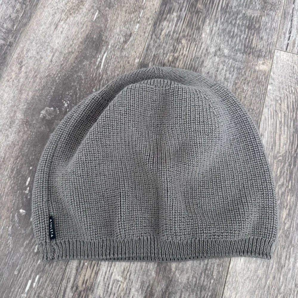 Athleta Lightweight Taupe Knit Beanie